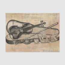  tekening van Violin op blad Muziekontkoppeling