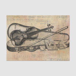  tekening van Violin op blad Muziekontkoppeling Tissuepapier