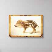 TEKENING VAN WILDE ZWEIN BIGGETJE CANVAS AFDRUK (Voorkant)