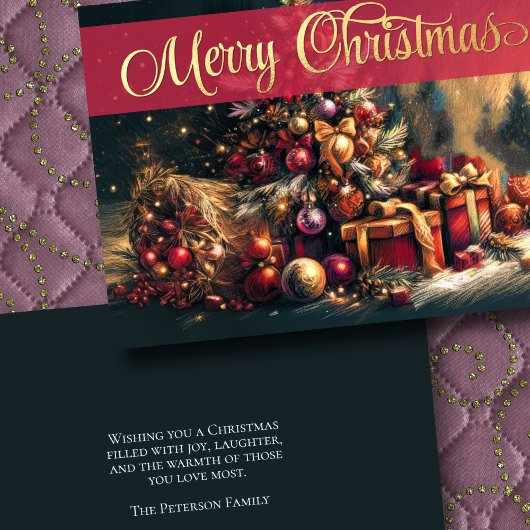 Tekening van Winter Serenity kerstbomen Kaart