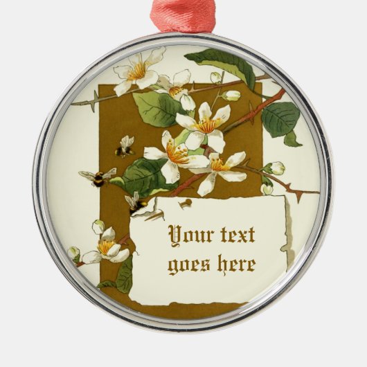 tekening van witte bloemen ornament (Voorkant)