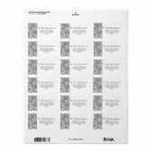 Tekening van zwart-wit konijn Modern Animal Custom Etiket (Full Sheet)