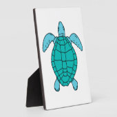 Tekening van zwemmende zeeschildpad fotoplaat (Zijkant)