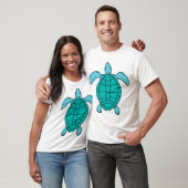 Tekening van zwemmende zeeschildpad t-shirt (Unisex)
