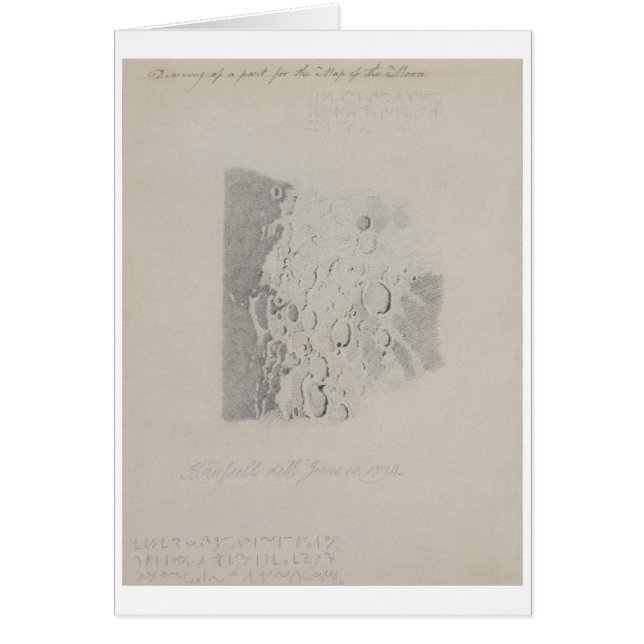 Tekening voor de kaart van de maan, 1794 (potlood  (Voorkant)