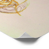 Tekening vrouw gebaar poster (Hoek)