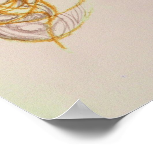 Tekening vrouw gebaar poster (Hoek)