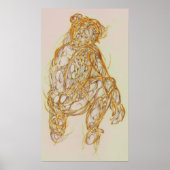 Tekening vrouw gebaar poster (Voorkant)