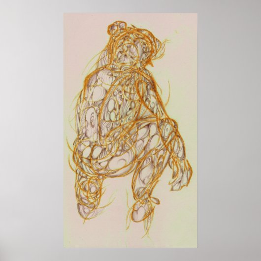 Tekening vrouw gebaar poster (Voorkant)