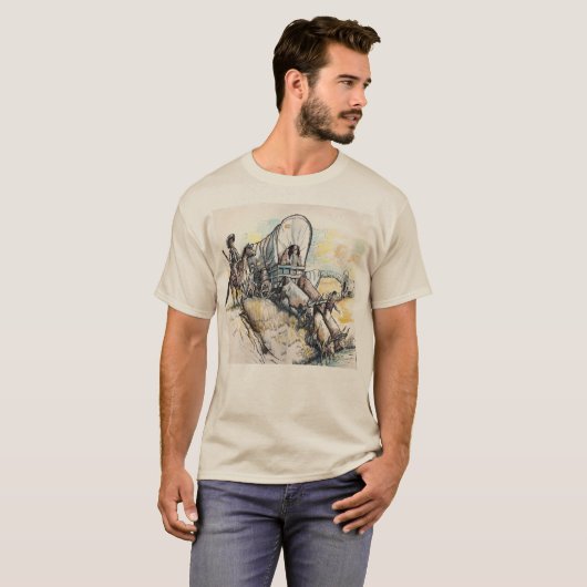 Tekening wagon t-shirt (Voorkant volledig)