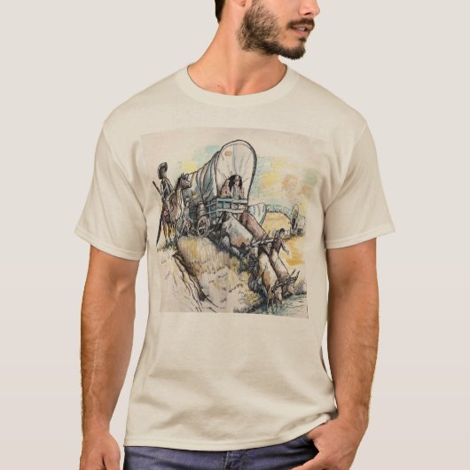 Tekening wagon t-shirt (Voorkant)