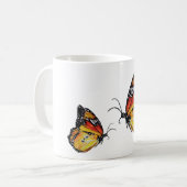 Tekening waterverf vlinderWitte Mok (Voorkant links)