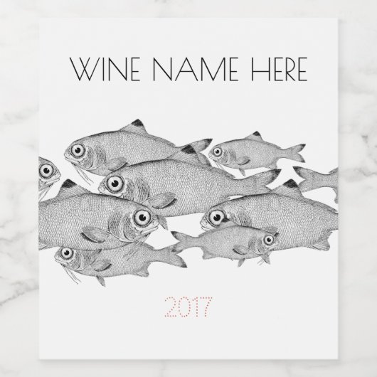  tekening wijn etiket (Enkel label)