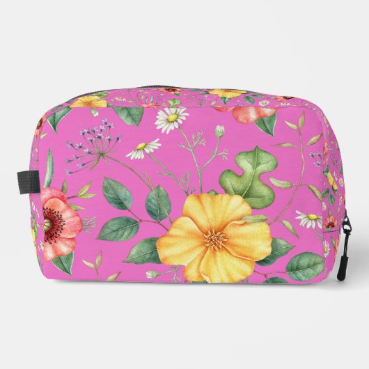 Tekening Wildflowers / Chick, Roze Toilettasje (Voorkant)
