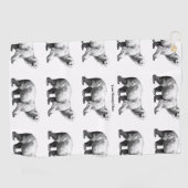 Tekening witte Beer lijn Golfhanddoek