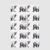 Tekening witte Beer lijn Golfhanddoek (Voorkant)