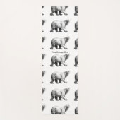 Tekening witte Beer lijn Yogamat (Voorkant)