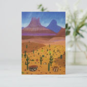 Tekening woestijndroomkleurpotlood kaart (Staand voorkant)