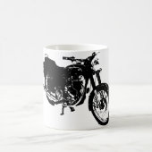 Tekening zwarte en witte motorfiets koffiemok (Center)