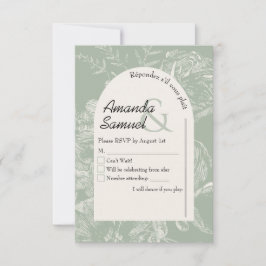Tekeningen Boog Huwelijk RSVP Kaart