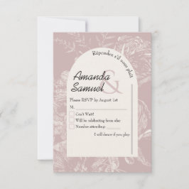 Tekeningen Boog Huwelijk RSVP Kaart