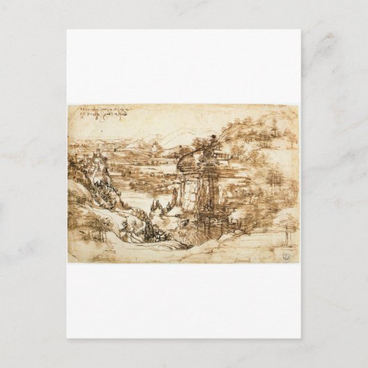 Tekeningen door Leonardo da Vinci Briefkaart (Voorkant)