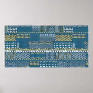 Tekeningen en met de hand getrokken vormen patroo poster