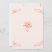 Tekeningen met speelse handgeschreven bruidsbrunch kaart (Achterkant)