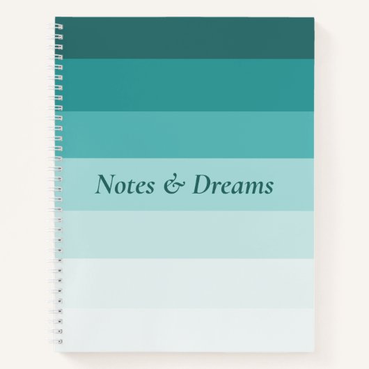 Tekeningen met Teal Gradiënt & Dromen Minimalistis Notitieboek (Voorkant)