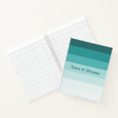 Tekeningen met Teal Gradiënt & Dromen Minimalistis Notitieboek (Binnen)