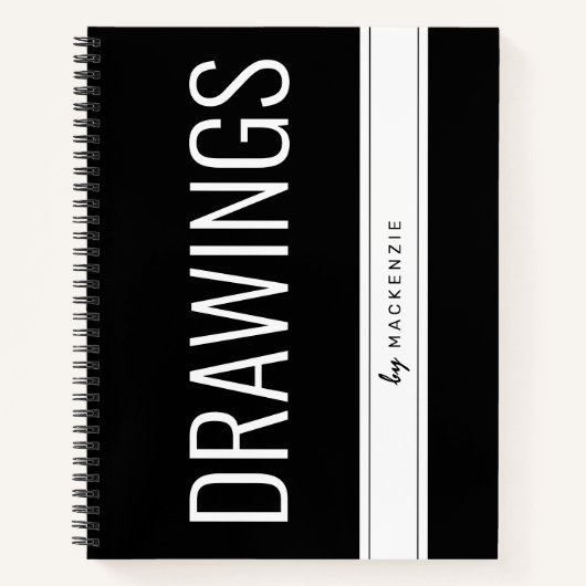 Tekeningen Notitieboek Grote persoonlijke titel (Voorkant)