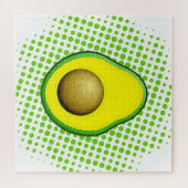 Tekeningen van avocado's in vintage stijl legpuzzel (Horizontaal)