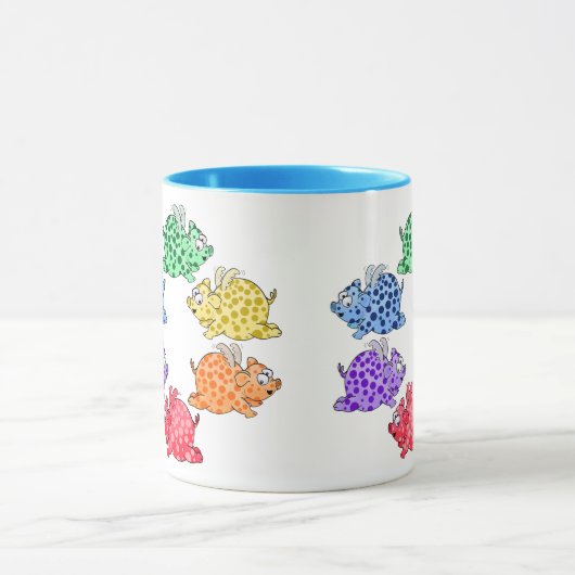 tekeningen van cartoons van vliegende staarten mok (Midden)