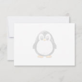 Tekeningen van Cute Pinguïn met op maat gemaakt mo Notitiekaartje (Achterkant)