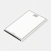 Tekeningen van een oud everzwijn zwart-wit #2 post-it® notes (Schuin)