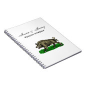 Tekeningen van een oud everzwijn zwart-wit #3C Notitieboek (Rechterzijde)