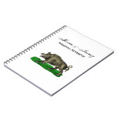 Tekeningen van een oud everzwijn zwart-wit #3C Notitieboek (Linkerzijde)