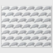 Tekeningen van een oude lamantijn cadeaupapier (Vlak)