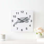 Tekeningen van een oude lamantijn vierkante klok (Huis)