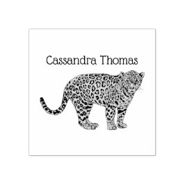 Tekeningen van een vintage luipaard cheeta gevlekt rubberstempel
