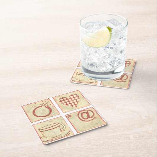 Tekeningen van het hart- en ringhout kartonnen onderzetters (Insitu)