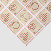 Tekeningen van het hart- en ringhout tissuepapier (Detail)