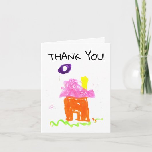 Tekeningen van het huis van kinderen Bedankt voor  (Voorkant)