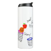 Tekeningen van het kind Leraar Gift Thermische Tum Thermosbeker (Gedraaid links)