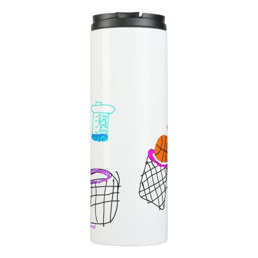 Tekeningen van het kind Leraar Gift Thermische Tum Thermosbeker (Achterkant)