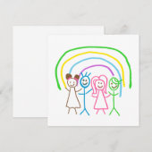 Tekeningen van kinderen omzetten naar  bedankkaart (Voorkant / Achterkant)