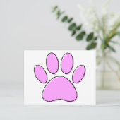 Tekeningen van knuffel hond poot briefkaart (Staand voorkant)