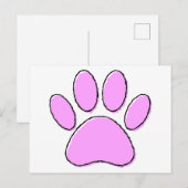 Tekeningen van knuffel hond poot briefkaart (Voorkant / Achterkant)