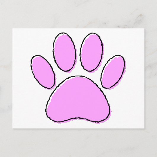 Tekeningen van knuffel hond poot briefkaart (Voorkant)