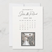 Tekeningen van komisch stel Save The Date Kaart (Voorkant)